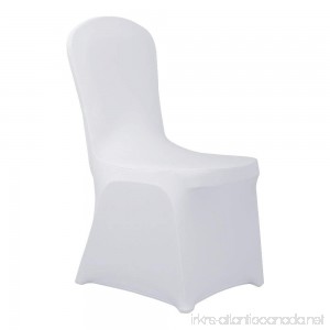 Haorui Spandex Chair Covers for Dining Room Banquet Wedding Party (4 pcs White) - B07BF9JSMJ