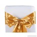 Juvale Gold Chair Sashes – 50 Pack Wedding Chair Bows Chair Decoration for Banquet Decoration Anniversary Party and Bridal Shower Gold 69 x 6.2 Inches - B07BDJNP92