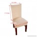LIPEI Spandex Fabric Stretch Removable Washable Dining Room Chair Cover Protector Seat Slipcovers Set Hotel Dining Room Ceremony Banquet Wedding Party (2 Beige) - B07DFDGKCD