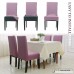 NANPIPER Dining Chair Slipcovers Washable Stretch Chair Covers for Dining Room Spandex Stretch Fabric Home Décor Set of 4 Violet - B07D9QMJ1Q