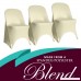 SPRINGROSE Ecoluxe Ivory Spandex Stretch Folding Chair Covers 10 Set | Sleek Resilient Polyester & Elastic Spandex | For Wedding Bridal Showers Anniversary Party Receptions Celebrations More - B079RLYWRH