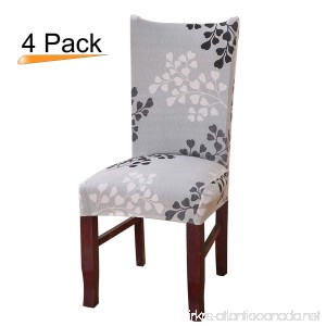 Stretch Removable Washable Short Dining Chair Protector Cover Home Decor Dining Room Seat Slipcover Set of 4 Branch - B07BVS7GLP