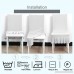uxcell Stretch Spandex Short Dining Room Chair Covers Ruffled Skirt Slipcovers Multi-color Chair Seat Covers White - B078PF9JPS