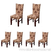 Vpawn Stretch Removable Washable Short Dining Chair Protector Cover Slipcover  6 Pack (21) - B0762J34Y1