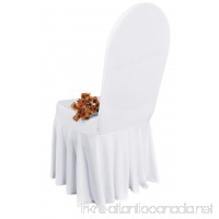 Wedding Linens Inc.. Spandex Banquet Fitted Chair Covers  Lycra Stretch Elastic Wedding Party Decoration Chair Cover - White - B0742KV7TY