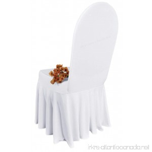 Wedding Linens Inc.. Spandex Banquet Fitted Chair Covers Lycra Stretch Elastic Wedding Party Decoration Chair Cover - White - B0742KV7TY