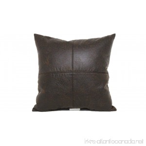 Brentwood Originals 2098 Nobuk Faux Leather Toss Pillow 17-Inch Brown - B005ASKUGG