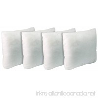 California Pillow 18" x 18"  SET OF FOUR Premium Hypoallergenic FIRM Throw Pillow Insert Stuffer Pillow Insert  White - MADE IN USA - B079J452FL