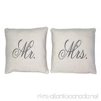 Country House Collection Primitive Sentimental Cotton 8" x 8" Throw Pillow (Mr. & Mrs. Bundle) - B01BNTFKOM