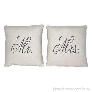 Country House Collection Primitive Sentimental Cotton 8 x 8 Throw Pillow (Mr. & Mrs. Bundle) - B01BNTFKOM