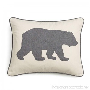 Eddie Bauer 216607 Gray Bear Twill Decorative Pillow Gray - B01JQKWG38