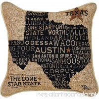 Manual Americana Collection Throw Pillow with Piping  17 X 17-Inch  USA Texas from Pela Studios - B00D3DCU3G