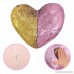 Mermaid throw pillow two Reversible Sequin color Heart shaped decorative with pillow insert 13''×15'' (Gold & Pink) - B07C7KGC4L