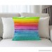 Moslion Rainbow Pillow Cover Summer Rainbow Stripes Cotton Linen Decorative Throw Pillow Case 18 x 18 Inch Standard Square Cushion Cover for Sofa Bedroom Men Women Kids Multicolor - B07DKVZ2M3