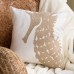 North End Décor Coastal Caramel Seahorse Chain Stitch Pillow 18 x 18 (Stuffed Insert Included) - B079VX22Y2