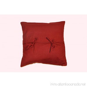 Olivia's Heartland Burgundy and Tan Quilted Star Pillow - B01BA4Y578