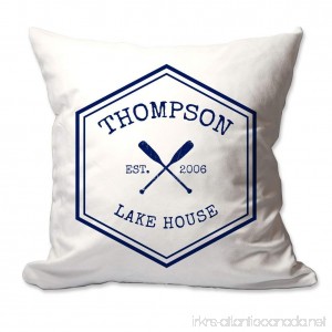 Personalized Crossed Oars Family Lake House Throw Pillow - B01G2C07DY id=ASIN