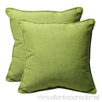 Pillow Perfect Decorative Green Textured Solid Square Toss Pillows 2-Pack - B006VN25TE