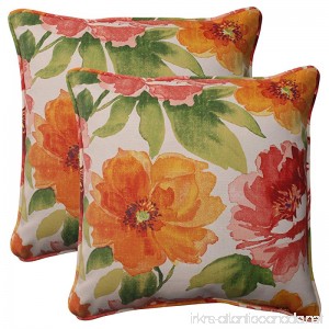 Pillow Perfect Indoor/Outdoor Primro Corded Throw Pillow 18.5-Inch Orange Set of 2 - B00BPU9TVA