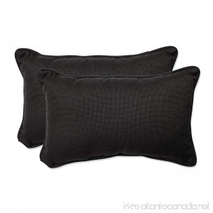 Pillow Perfect Outdoor/Indoor Tweed Rectangular Throw Pillow (Set of 2) Black - B01BJ6OHVQ