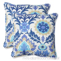 Pillow Perfect Outdoor Santa Maria Throw Pillow 18.5-Inch Azure Set of 2 - B00I39Z0Z0