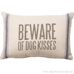 Primitives by Kathy Vintage Flour Sack Style Dog Kisses Throw Pillow 15 x 10-Inch - B00UC6GT3Y