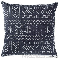 Rivet Mudcloth-Inspired Pillow  17" x 17"  Navy - B074VMBGCR
