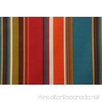 Set of 4 Indoor/Outdoor Pillows - Square Throw Pillows & 2 Rectangle / Lumbar Throw Pillows - Teal  Orange  Red  Green Stripe -- Choose Size (17" & 11" x 19") - B06XCD4CM4