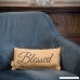 Small Burlap Blessed Country Pillow - B016VHGSV0