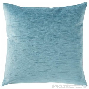 Stone & Beam Striated Velvet/Linen-Look Pillow 17 x 17 Laguna - B074VMD5DY