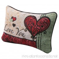 WHAT ON EARTH I Love You I Love You More Pillow - Woven Tapestry - Reversible Love Messages - B00F4IQJYE
