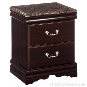 Ashley Furniture Signature Design - Esmarelda Nightstand - 2 Drawers - Traditional Louie Philippe Style - Dark Merlot - B01F8T7LAY