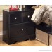 Ashley Furniture Signature Design - Shay Nightstand - 2 Drawer - Contemporary Style - Almost Black - B01FDKN148
