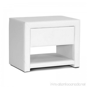 Baxton Studio Massey Upholstered Modern Nightstand White - B00HFLXO5U