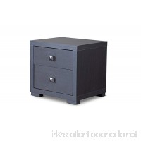 Baxton Studio Wholesale Interiors Marco Contemporary 2-Drawer Nightstand  Brown - B00P762TZG