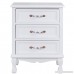 Giantex 3 Drawers Nightstand End Table Storage Wood Cabinet Bedroom Side Storage (1 White) - B076Z74YXJ