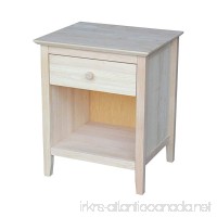 International Concepts Nightstand with 1 Drawer  Unfinished - B00PIR72ZQ