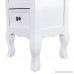 Jerry & Maggie - Nightstand Classic White Loyal Luxury Style - 2 Tier Curving Pattern Sides Night Stand Storage Bedside Table with 2 Drawer Real Natural Paulownia Wood | 4 long legs White - B078N1MNQR