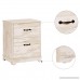 Nightstand with 2 Drawer in White Oak End Table by DEVAISE - B071XX2551