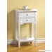 Set of 2 Wood White End Tables Nightstands with Two Drawers - B002Q88AS8