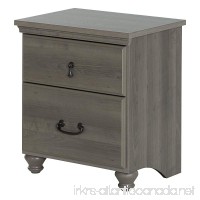 South Shore Noble 2-Drawer Nightstand  Gray Maple - B01IF1269S
