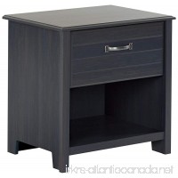South Shore Ulysses 1-Drawer Nightstand with Open Storage  Blueberry with Metal Handle - B01GV5VWYU