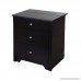 South Shore Vito Nightstand with 2 Drawers and Charging Station Pure Black - B010S8ZD5U
