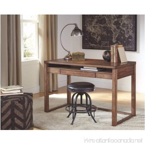 Ashley Furniture Signature Design - Baybrin Small Home Office Desk - Open Shelf - Drop-Down Keyboard Tray - Contemporary - Rustic Brown Finish - B010FJ4VWI