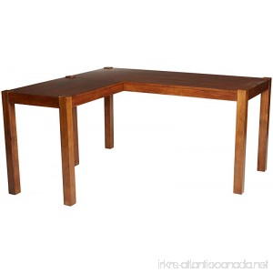 Ashley Furniture Signature Design - Lobink L-Shaped Home Office Desk - Contemporary - Brown Finish - B01ERJGZRG