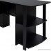 Best Choice Products L-Shaped Corner Computer Office Desk Furniture- Black - B01M30GMQC