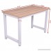 CHEFJOY Computer Desk PC Laptop Table Wood Work-Station Study Home Office Furniture White & Natural - B01LYBGNCI
