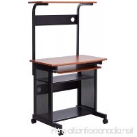 Coaster Casual Honey/Black Computer Desk with Casters - B0002KNLLS