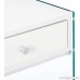 Coaster Contemporary Glossy White Writing Desk with Glass Sides - B014KPUEGK