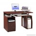 Complete Computer Workstation Desk With Storage. Color: Mahogany - B001BBKPIY